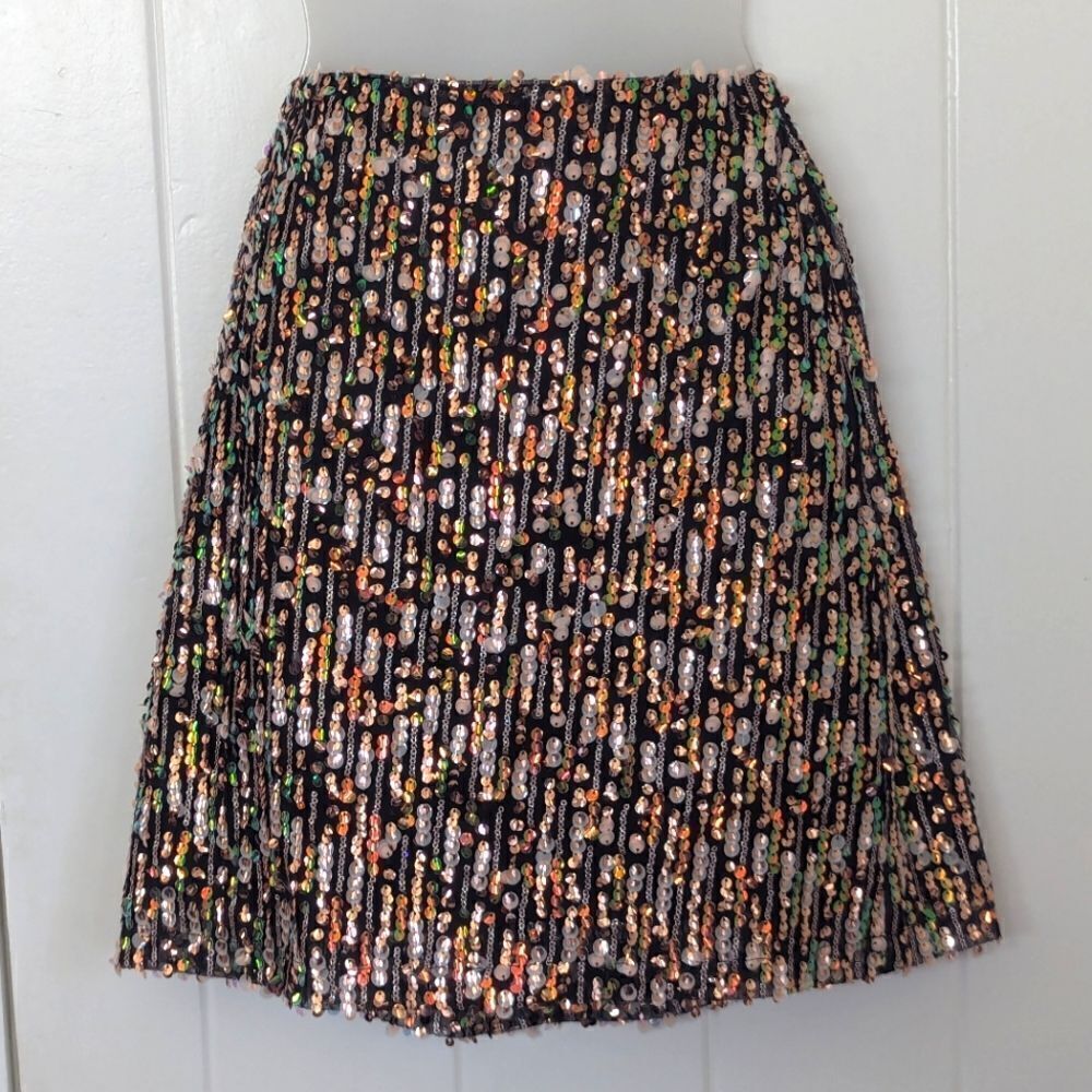 Anthropologie Corey Lynn Calter Sequin Skirt Maximalist Whimsigoth Rebel Punk 6